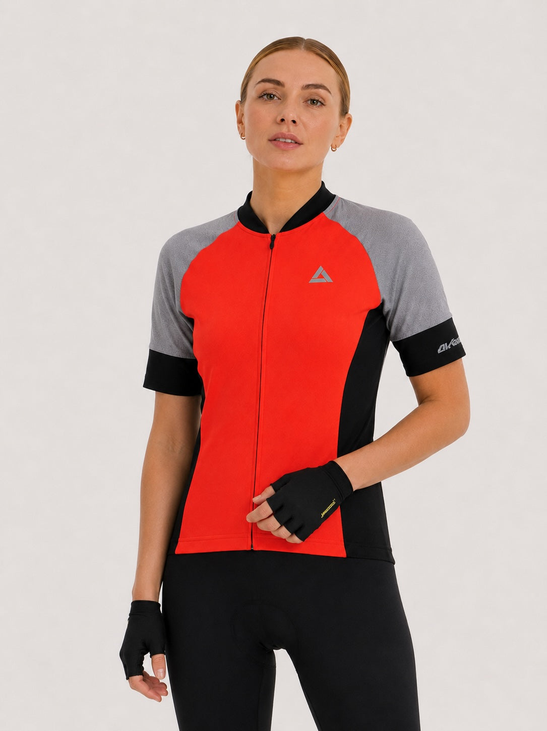 Damesfiets jersey Short -Sleeveved Bike Jersey Per Line Red Red