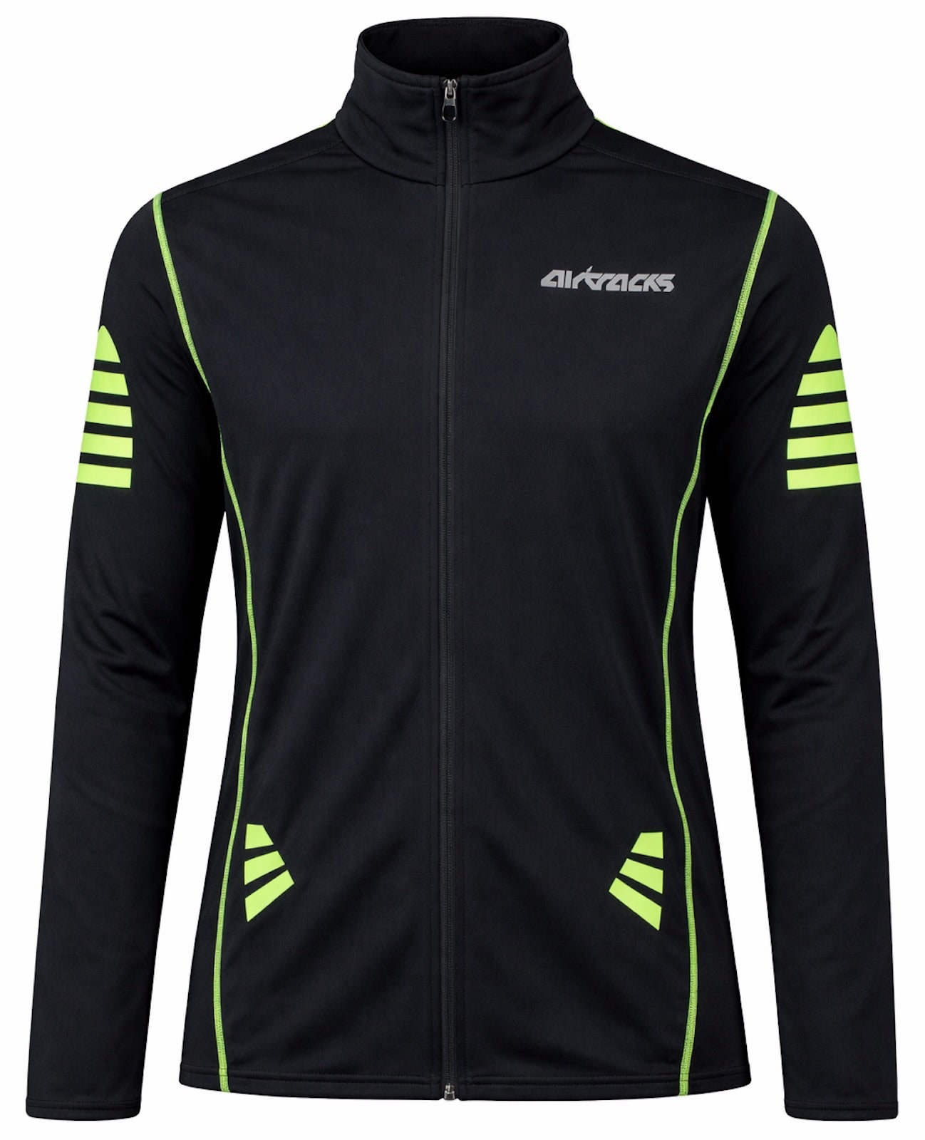 Hombres Thermo Radtrikot Pro Schwarz-Neon